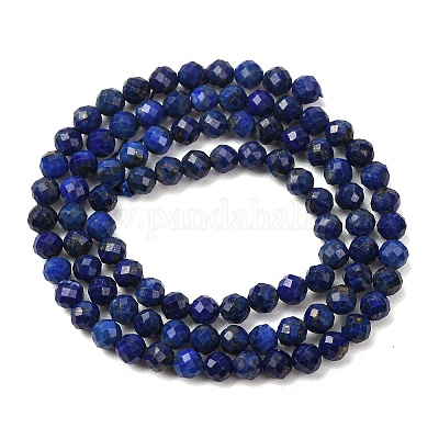 Natürlicher Lapislazuli Perlenstränge&nbsp;G-F596-15-4mm-1