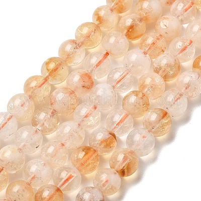 Природный цитрин бисер нитей G-S362-105B-1