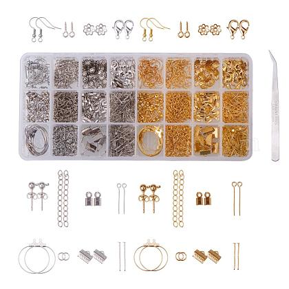 PandaHall About 1480 Pcs Jewelry Finding Kits with Earring Hook DIY-PH0019-30-1