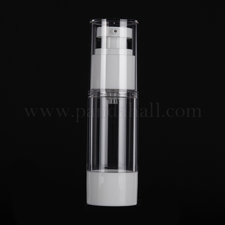 詰め替え可能なプラスチック発泡石鹸ディスペンサー  シャワー用ポンプ付き  液体石鹸  ホワイト  11.9x3.3cm  容量：30ml（1.01fl.oz） MRMJ-F015-02B-1