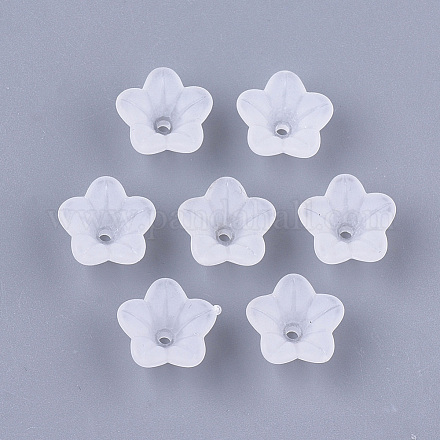 5-petal transparentes bolitas de acrílico FACR-T001-10-1