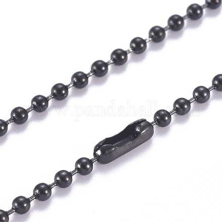 304 Stainless Steel Ball Chain Necklace NJEW-G340-05B-01-1
