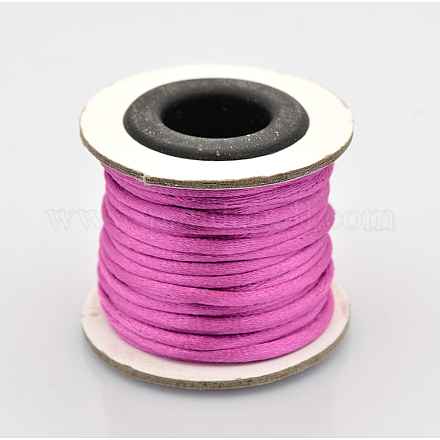 Cordons fil de nylon tressé rond de fabrication de noeuds chinois de macrame rattail X-NWIR-O001-A-03-1