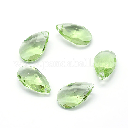 Faceted Glass Pendants GLAA-F069-S-A11-1