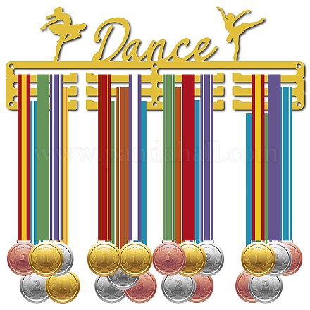 CREATCABIN Medal Holder Dance Sport Medals Display Wall Mount Hanger Racks Badge 3 Rung Medalist Latin Dancer Ballet Dancing Swim Gymnastics Over 60 Medals Olympic Games 15.7inch ODIS-WH0031-032-1