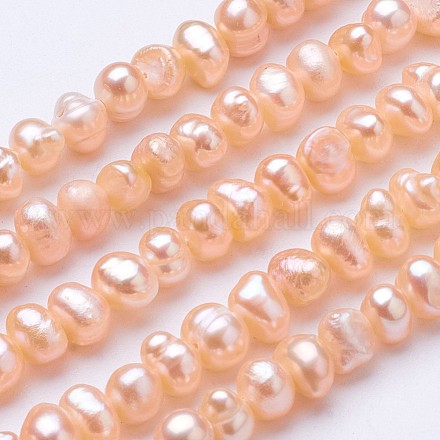 Fili di perle di perle d'acqua dolce coltivate naturali PEAR-F004-07-1