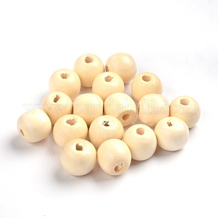 Perles en bois naturel teint TB095Y-6-1