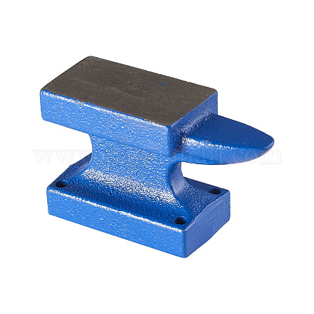 Diy鉄アンビルツール  ジュエリーベンチブロック  ホーン  ブルー  9.2x3.5x5.5cm TOOL-WH0102-01-1