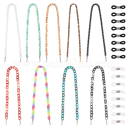 Nbeads 25 pièces trombone acrylique et chaînes de lunettes de câble DIY-NB0006-03-1