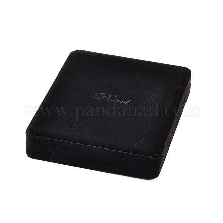 Rectangle Velvet Necklace Jewelry Boxes VBOX-N005-01C-1