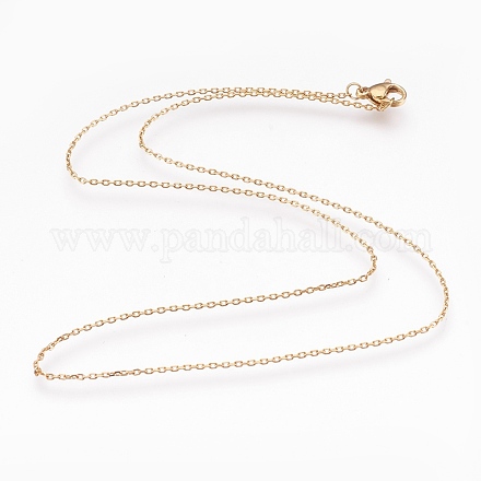 304 Stainless Steel Cable Chain Necklaces NJEW-G313-23G-A-1