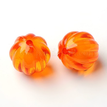 Thème d'automne perles acryliques transparentes TACR-S089-22mm-11-1
