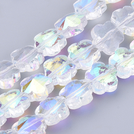Chapelets de perles en verre électroplaqué EGLA-T004-02-1