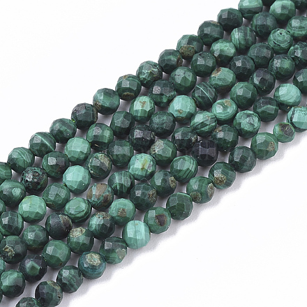 Chapelets de perles en malachite naturelle G-S361-3mm-001-1