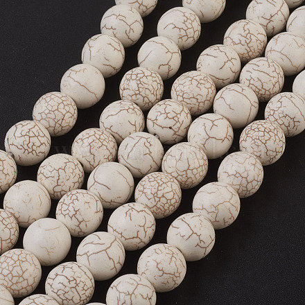 Synthetic Magnesite Beads Strands TURQ-S192-12mm-1-1