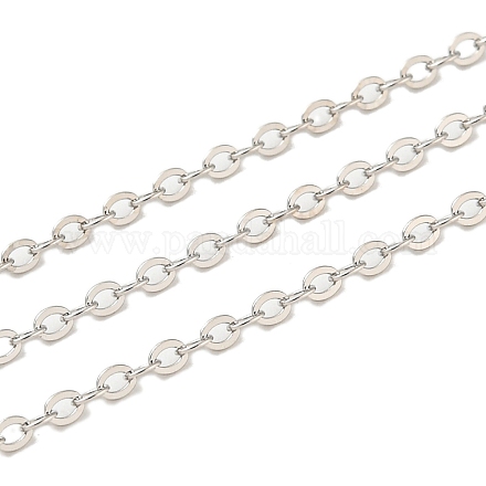 925 плоская цепочка из серебра с родиевым покрытием STER-F052-04P-01-1