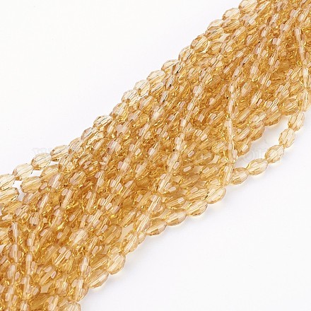 Glass Beads Strands GC891Y-10-1