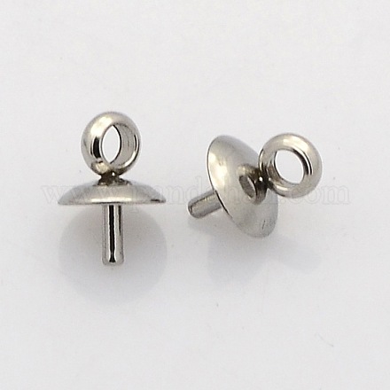 201 tasse en acier inoxydable perle peg bails pin pendentifs STAS-N023-01-5mm-1