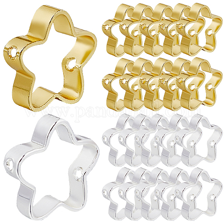 100шт 2 цвета стойки латунные бусины рамки KK-SP0002-25-1