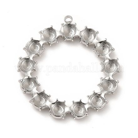 Подвеска из нержавеющей стали 304 со стразами&nbsp;LS-STAS-P312-07P-1