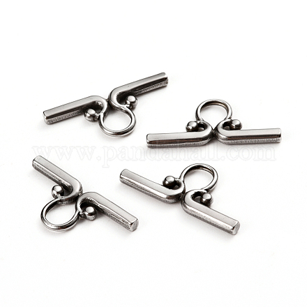 304 Stainless Steel Toggle Clasps Parts STAS-D142-03B-P-1
