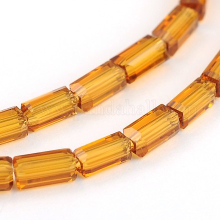 Faceted Rectangle Glass Beads Strands GLAA-J065-A04-1