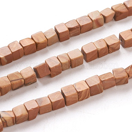 Natural Wood Lace Stone Beads Strands G-F631-K07-1