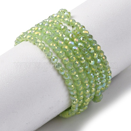 Стеклянные бусины с гальваническим покрытием EGLA-H107-01A-A01-1