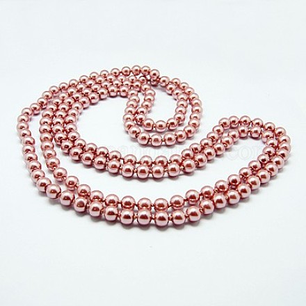 Glass Pearl Beaded Necklaces NJEW-D062-10mmm-11-1