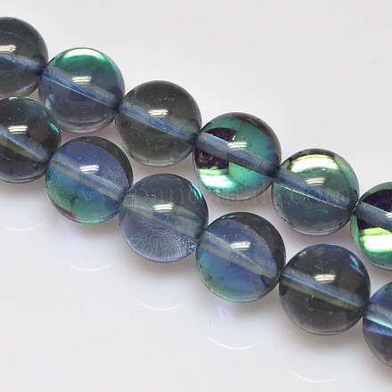 Synthetical Moonstone Beads Strands G-G585-12mm-03-1