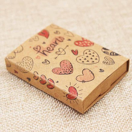 Kraft Paper Boxes and Earring Jewelry Display Cards CON-L015-B10-1