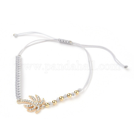 (Schmuckpartys im Fabrikverkauf) Verstellbare Armbänder aus geflochtenen Perlen aus Nylonfaden BJEW-JB05545-04-1