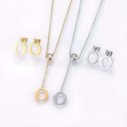 304 Stainless Steel Jewelry Sets SJEW-H137-03-1