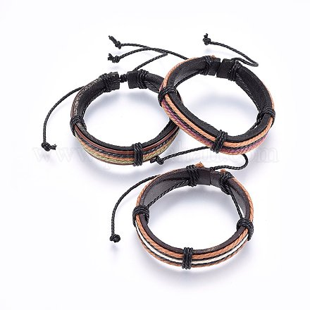 Bracelets de cordon en cuir BJEW-F347-14-1