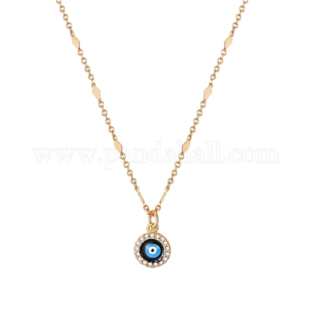 Ожерелья с кулоном shegrace сглаз из латуни с микропаве и кубическим цирконием sgNJEW-PH01392-1