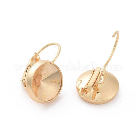 Brass Leverback Earring Findings X-KK-N186-49-1