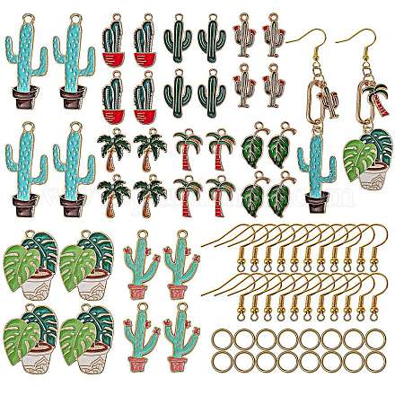 Kit de fabrication de boucles d'oreilles pendantes cactus diy DIY-SZ0006-35-1