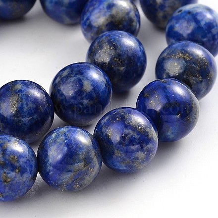Natural Lapis Lazuli Round Bead Strands G-M230-02-12mm-1