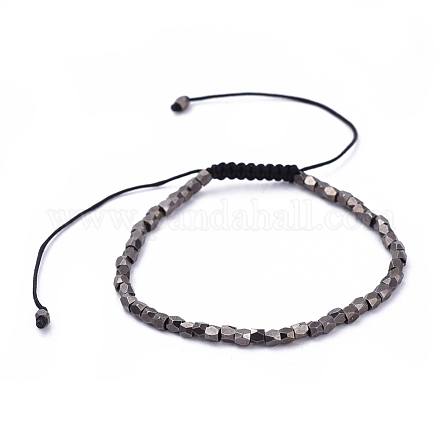 Verstellbarer Nylonfaden geflochtene Perlen Armbänder BJEW-JB04381-01-1