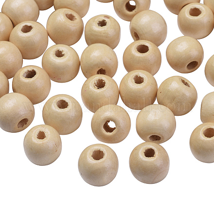Des perles en bois naturel TB12mmY-13-1