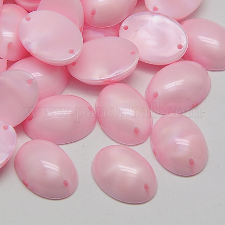 Accessori d'abbigliamento links di perla imitato acrilico ACRT-M016-6x8mm-P22-1