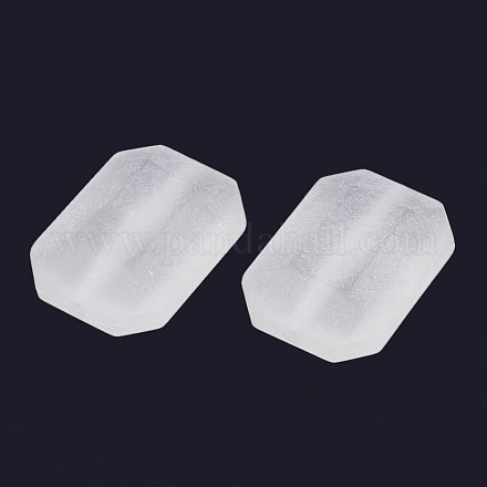 Abalorios de acrílico esmerilado transparentes X-FACR-N002-06-1