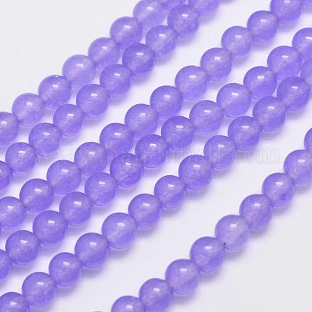 Natural & Dyed Malaysia Jade Bead Strands G-G659-4mm-A19-1