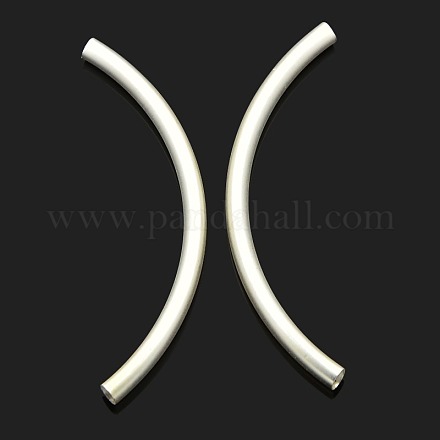 Long Brass Curved Tube Beads KK-M012-03P-1