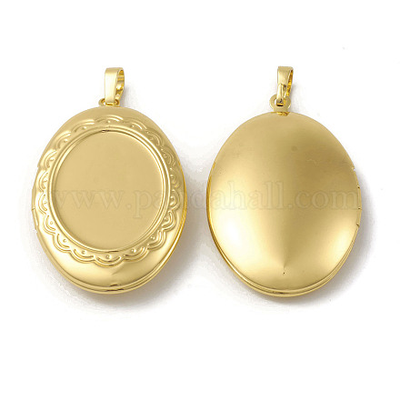 Acumular colgantes medallón de latón chapado KK-G452-05G-1