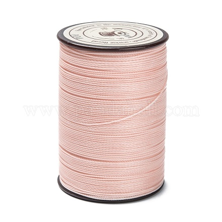 ラウンドワックスポリエステル糸ストリング  マイクロマクラメコード  ツイストコード  革縫い用  ピンク  0.45mm  約174.97ヤード（160m）/ロール YC-D004-02B-004-1