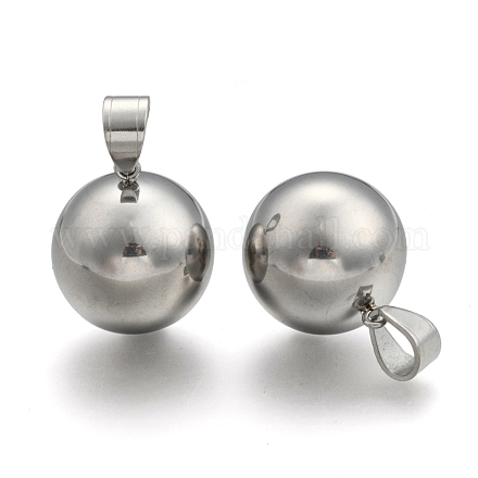 Fashionable 304 Stainless Steel Round Pendants X-STAS-R054-05-1