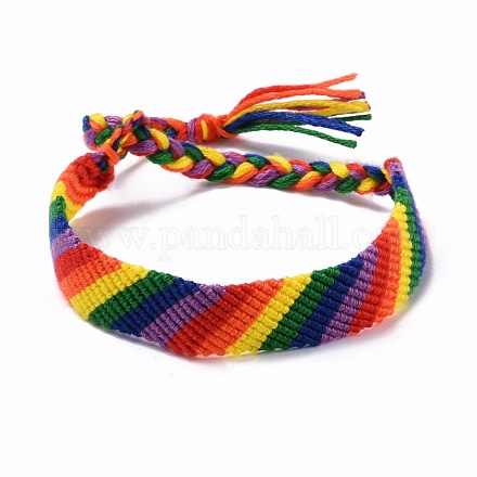 Pulsera del orgullo del arco iris BJEW-F419-03-1