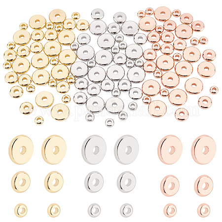 Shop BENECREAT 72 Pcs Brass Spacer Beads 6 Styles Gold and Silver Disc Spacer  Beads for Jewelry Making - PandaHall Selected