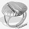 Oval 304 Stainless Steel Fashion Cuff Open Ring for Women, Silver, 22mm